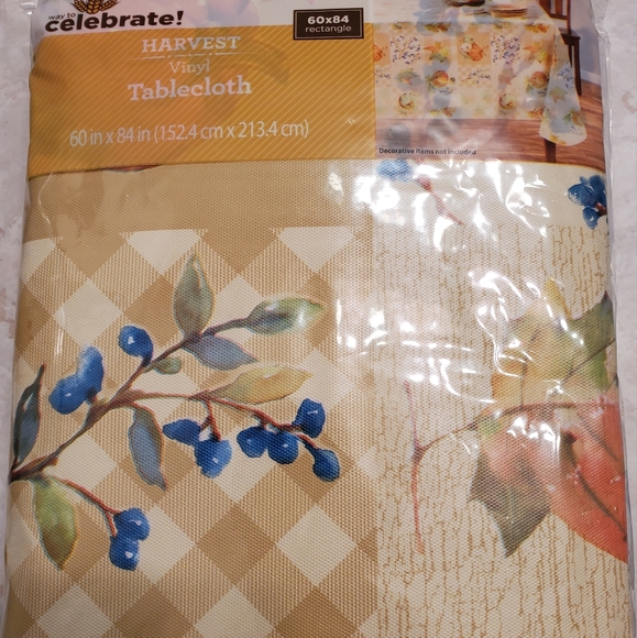 Celebrate Other - Fall Vinyl Rectangle Table Cloth. GREAT FOR THANKSGIVING!